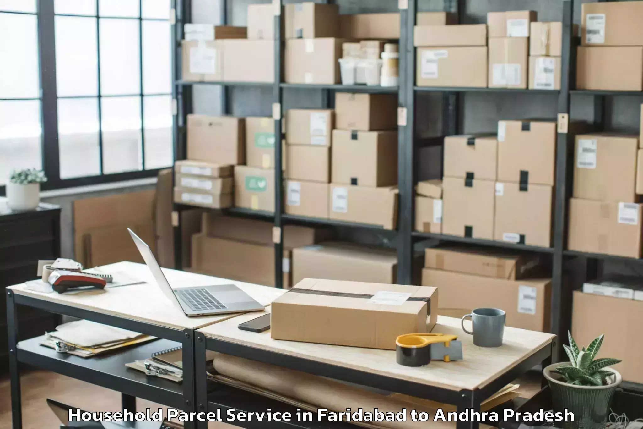 Affordable Faridabad to Pedda Kadubur Household Parcel